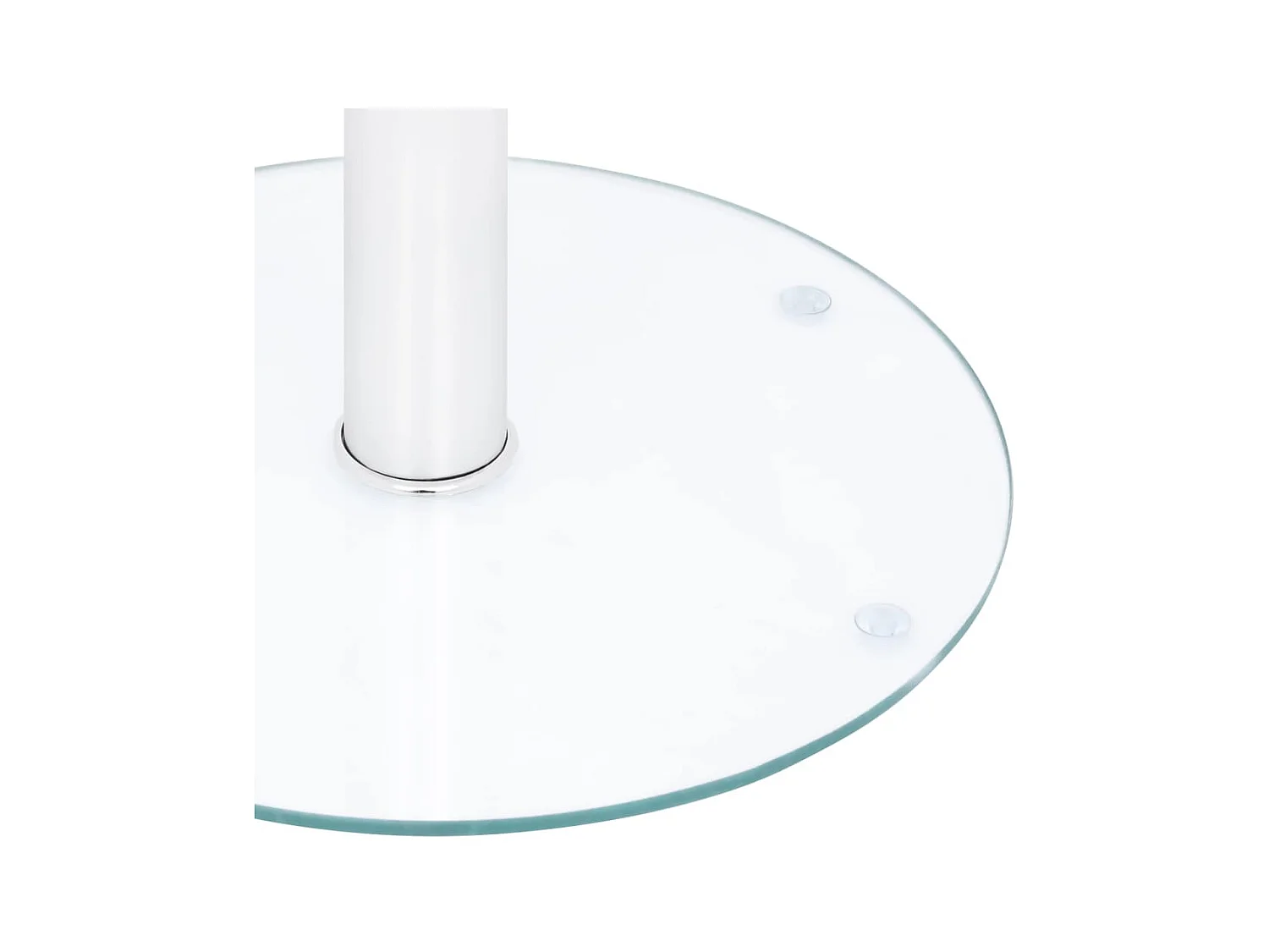 Mesa de centro de vidrio templado transparente 40 cm ES15779