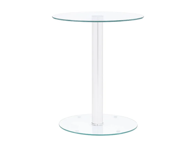 Mesa de centro de vidrio templado transparente 40 cm ES15779