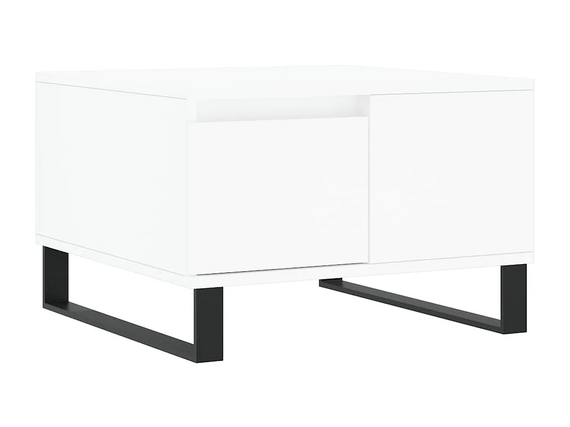 Table basse blanc 55x55x36,5 cm bois d'ingénierie OFR18087 BonneVie Meuble