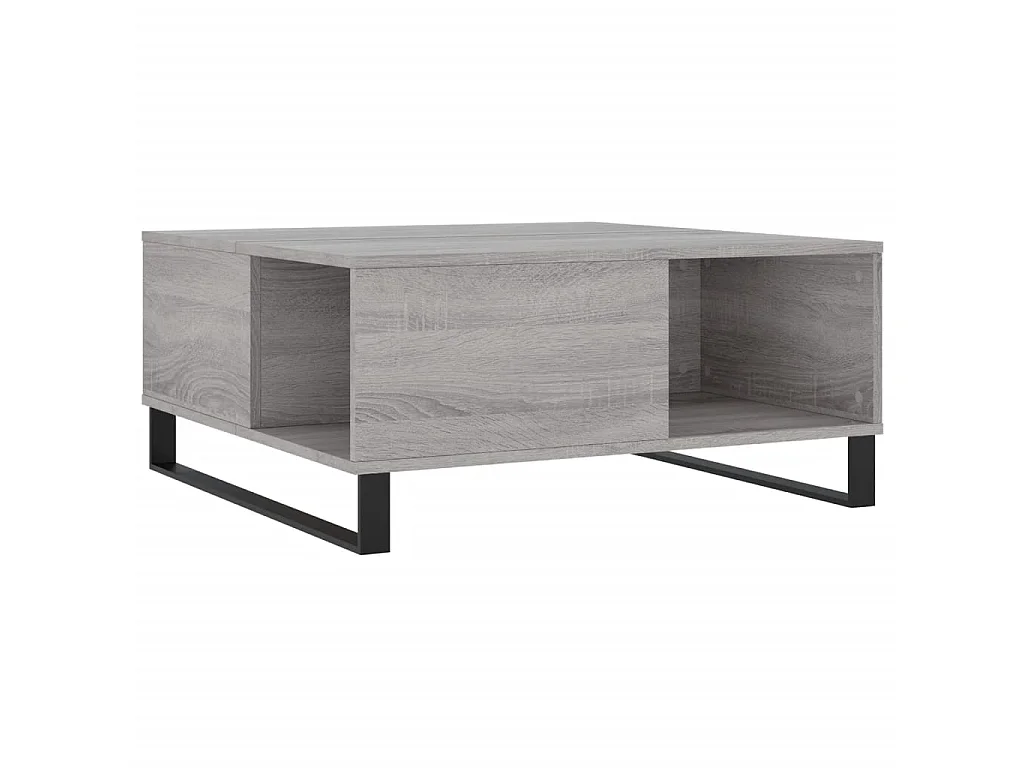 Mesa de centro madera contrachapada gris Sonoma 80x80x36,5 cm ES19349