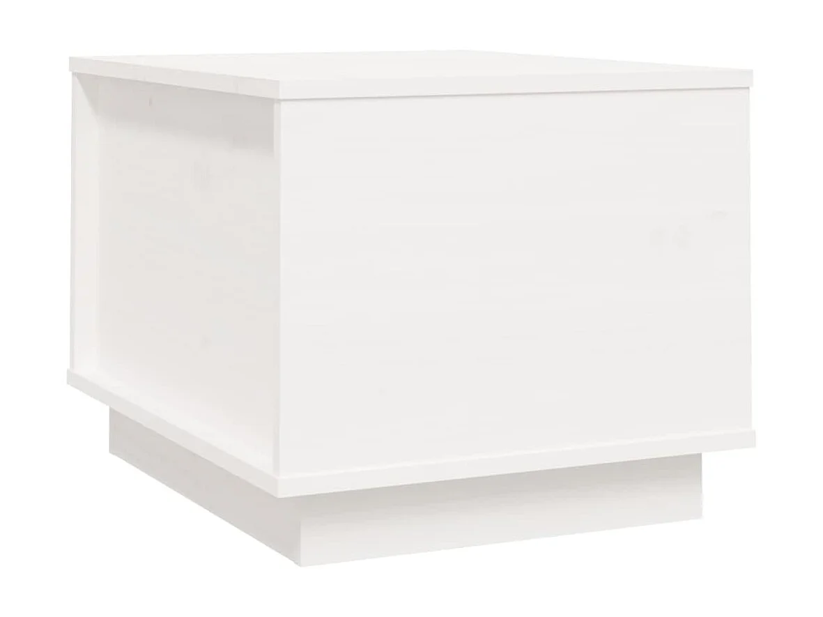 Table basse relevable Blanc 40x50x35 cm Bois massif de pin OFR31186 BonneVie Meuble