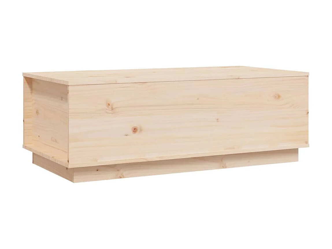 Mesa de centro de madera maciza de pino 100x50x35 cm ES608247