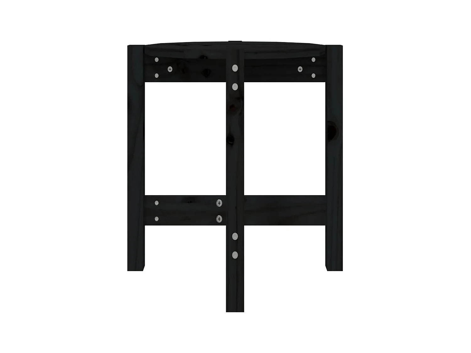 Mesa de centro de madera maciza de pino negro Ø42,5x45 cm ES97446