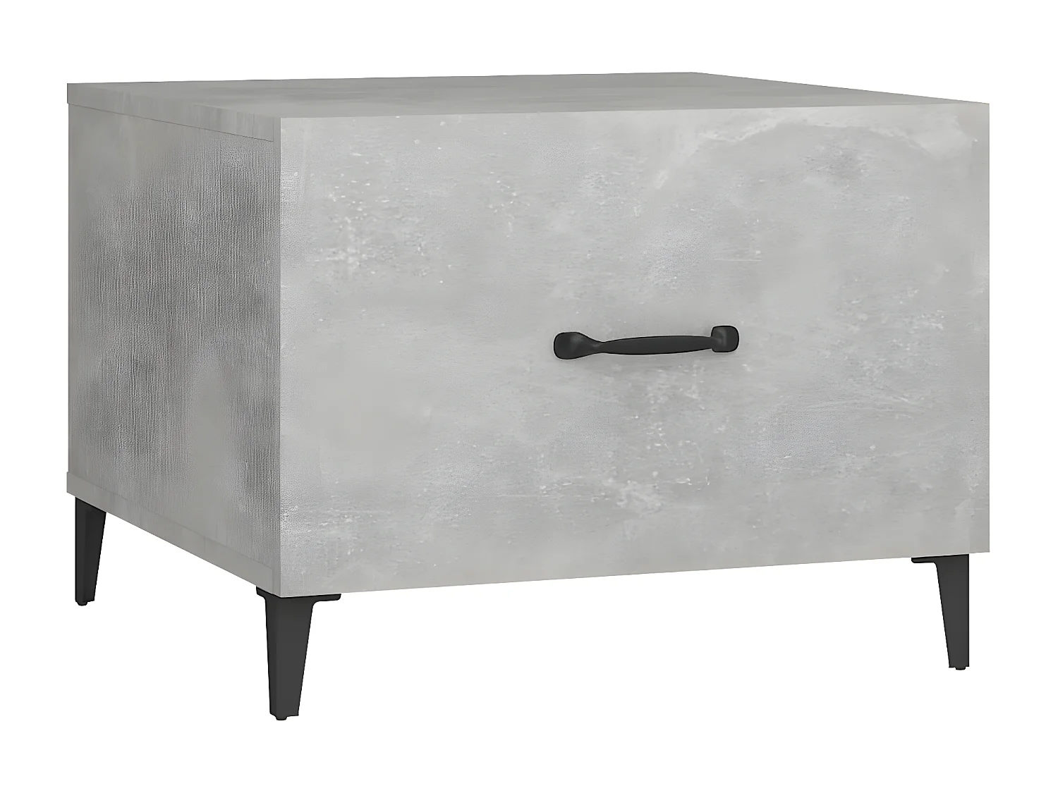 Table basse avec pieds en métal Gris béton 50x50x40 cm OFR10801 BonneVie Meuble