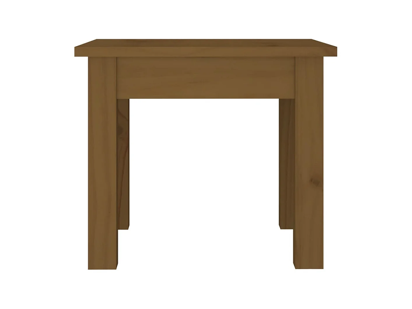 Mesa de centro madera maciza de pino marrón miel 35x35x30 cm ES17507
