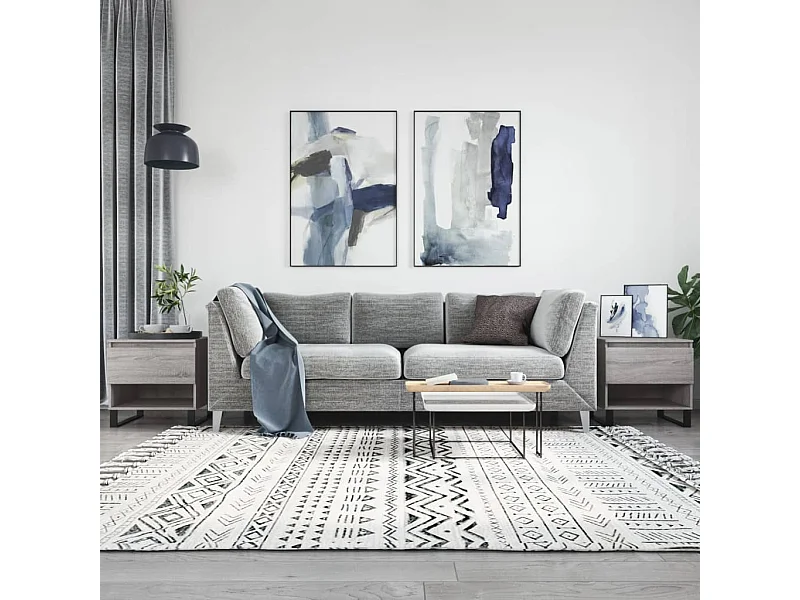 Mesas de centro 2 uds madera ingeniería gris Sonoma 50x46x50 cm ES58935