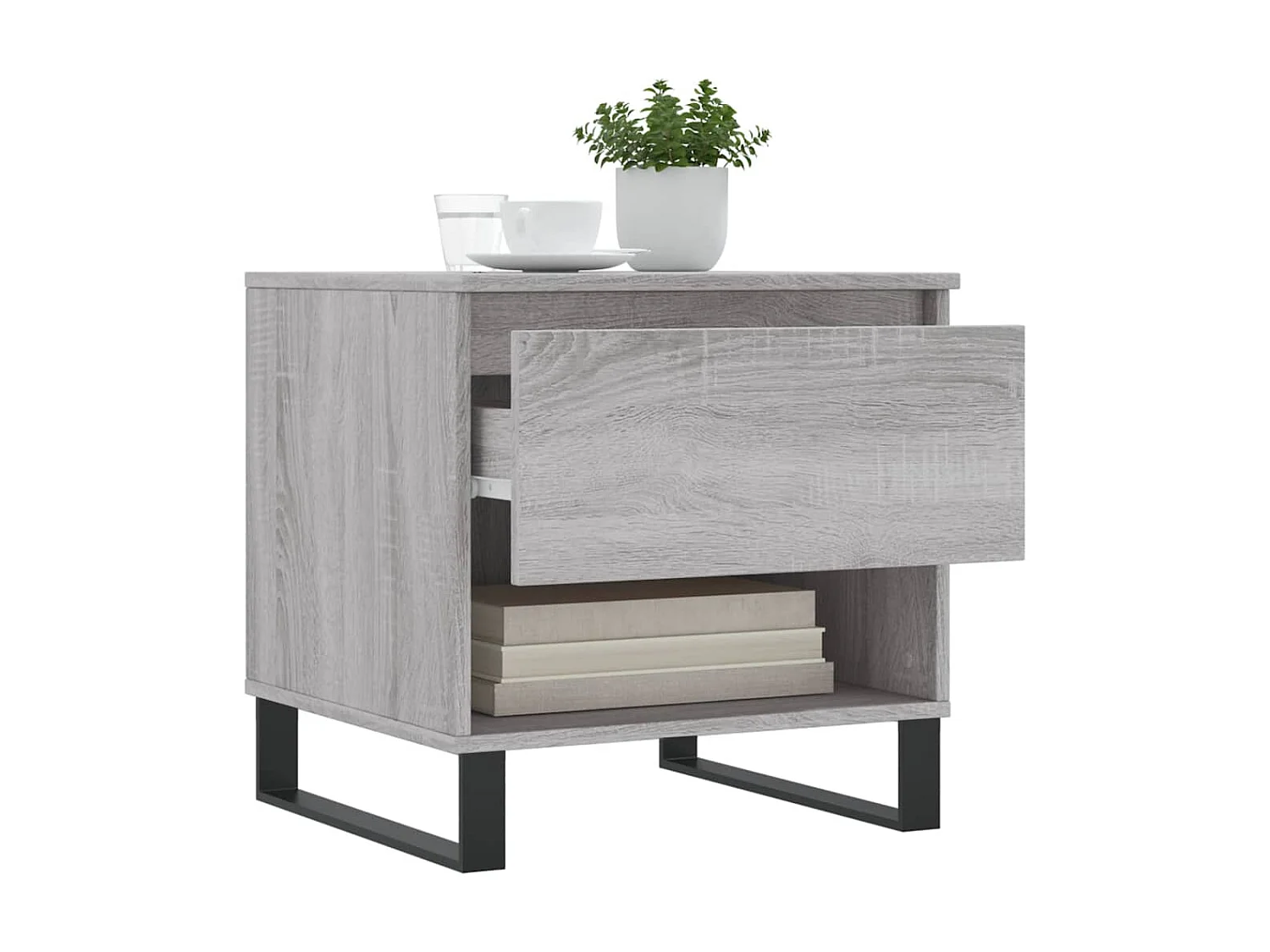 Salontafels 2 st 50x46x50 cm bewerkt hout grijs sonoma eiken NL372317