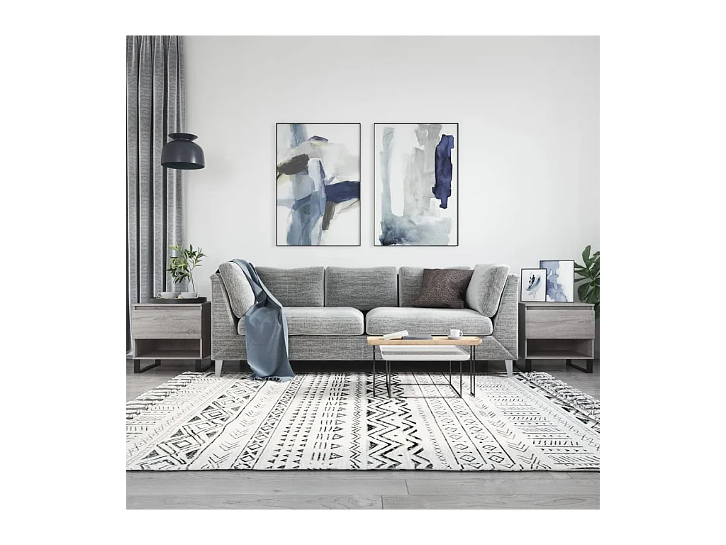 Tables basses 2 pcs sonoma gris 50x46x50 cm bois d'ingénierie OFR22697 BonneVie Meuble