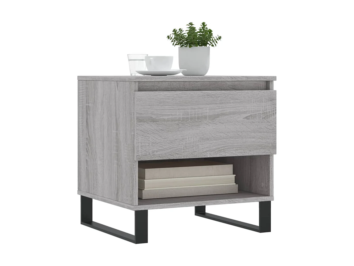 Tables basses 2 pcs sonoma gris 50x46x50 cm bois d'ingénierie OFR22697 BonneVie Meuble