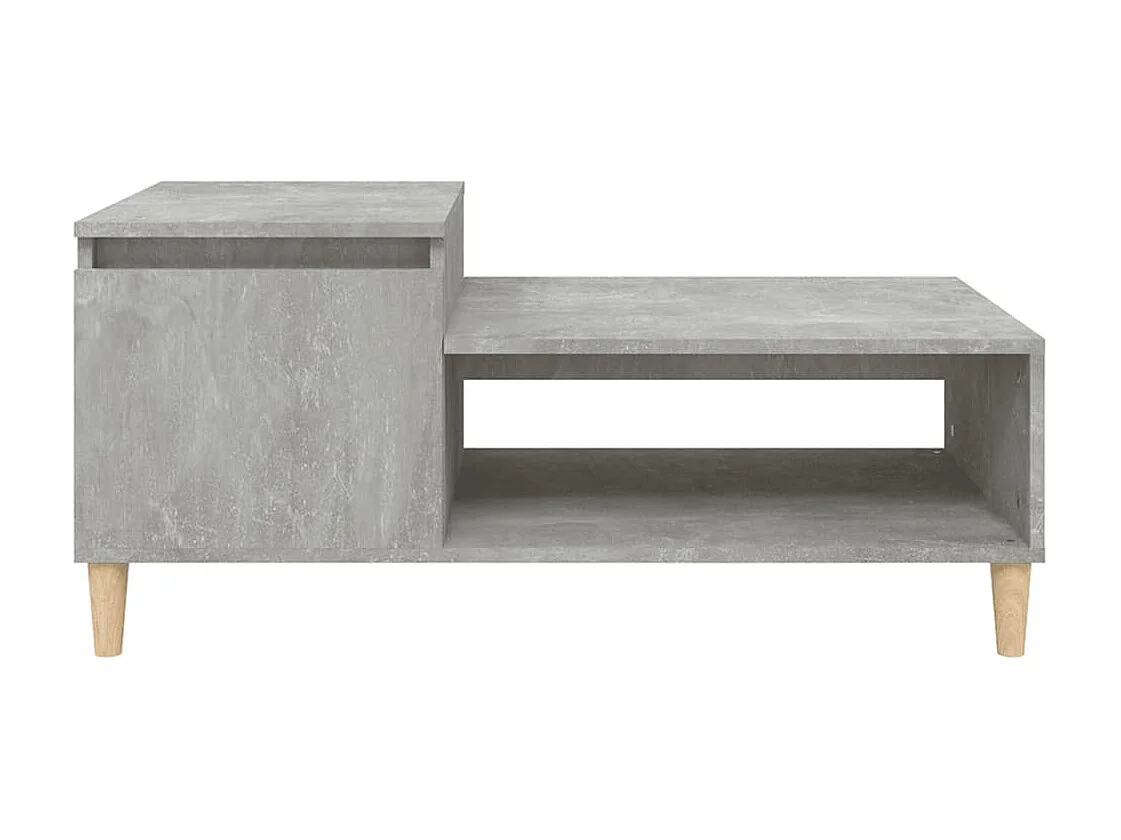 Table basse Gris béton 100x50x45 cm Bois d'ingénierie OFR99672 BonneVie Meuble