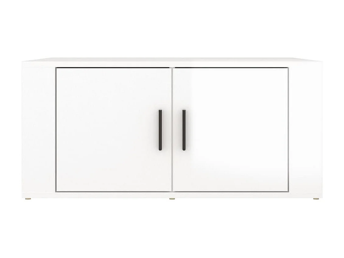 Salontafel 80x50x36 cm bewerkt hout hoogglans wit NL943860