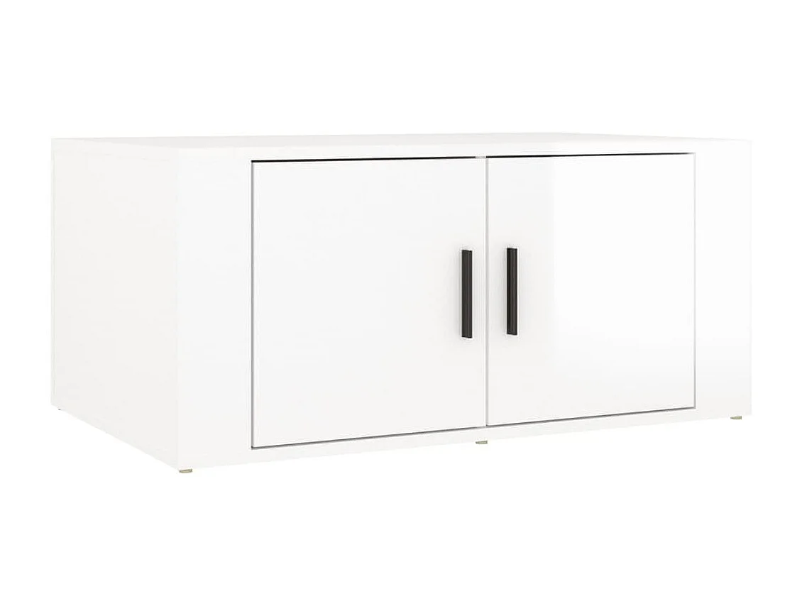 Mesa de centro 80x50x36 cm derivados madeira branco brilhante PT480521