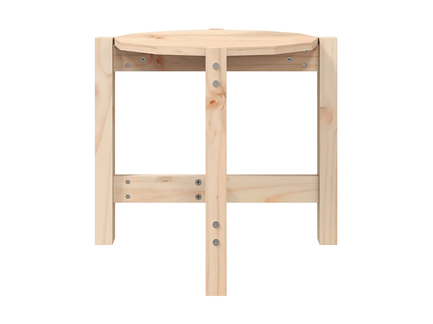 Table basse Ø 52,5x45 cm Bois massif de pin OFR73056 BonneVie Meuble