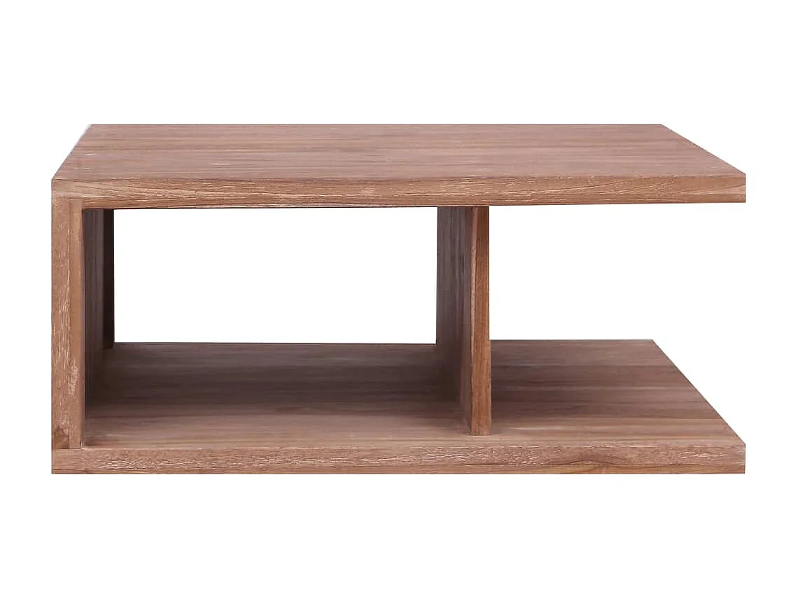 Table basse 70x70x30 cm Bois de teck massif OFR73741 BonneVie Meuble
