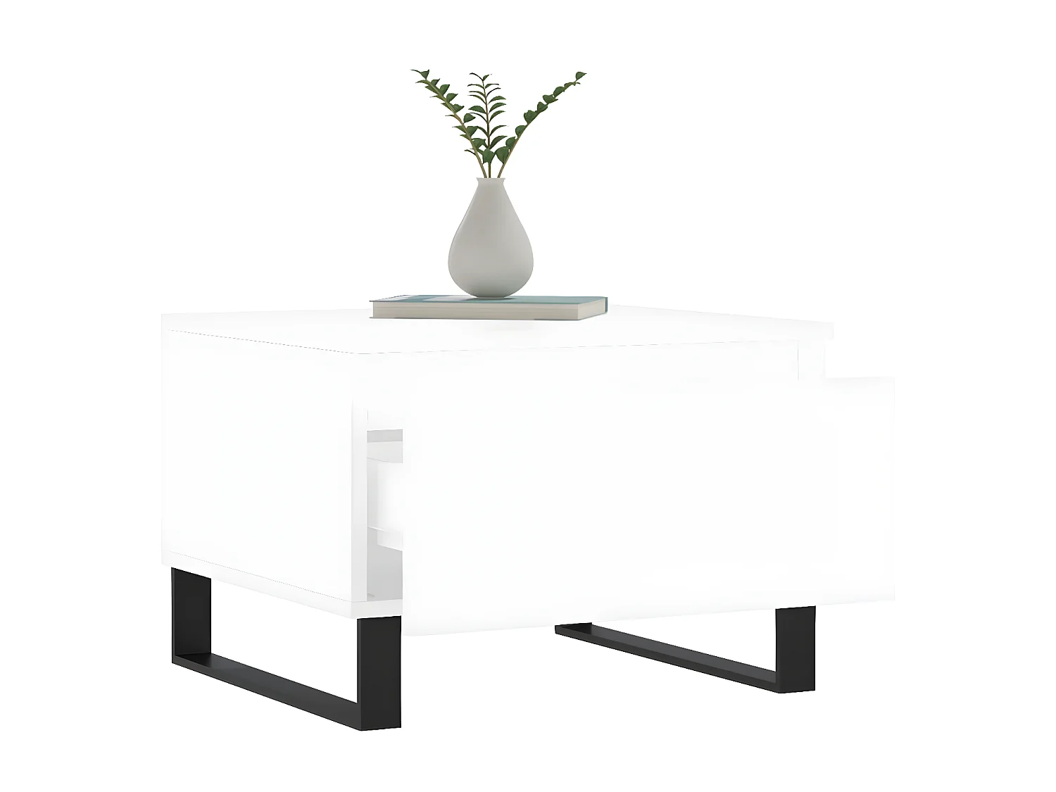 Mesas de centro 2 pcs 50x46x35 cm derivados de madeira branco PT593600