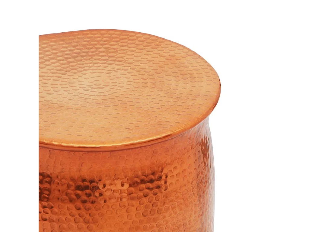 Mesa de centro em alumínio martelado, cor de latão/cobre PT804921