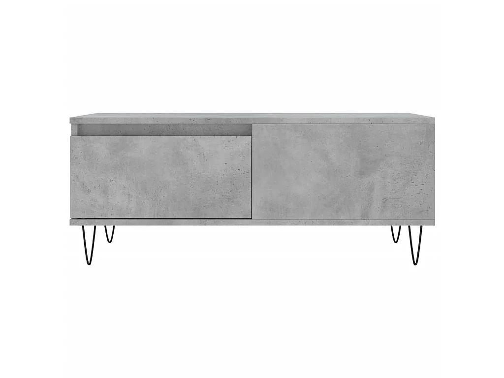Table basse Gris béton 90x50x36,5 cm Bois d'ingénierie OFR69163 BonneVie Meuble