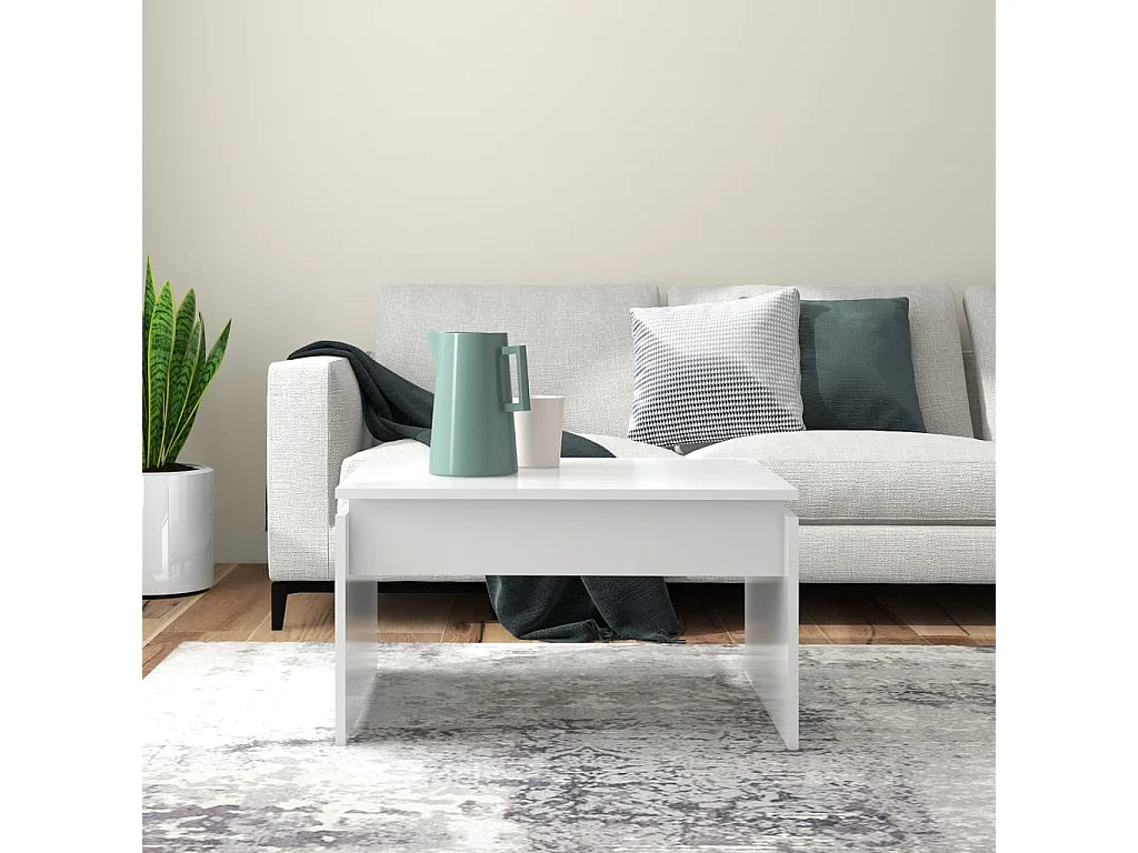 Mesa de centro 68x50x38 cm derivados de madeira branco PT733990