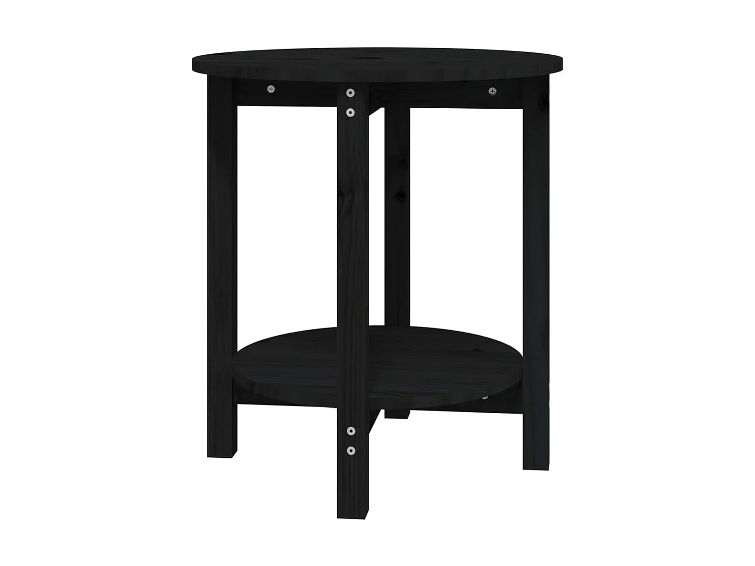 Mesa de centro Ø 55x60 cm madeira de pinho maciça preto PT705144