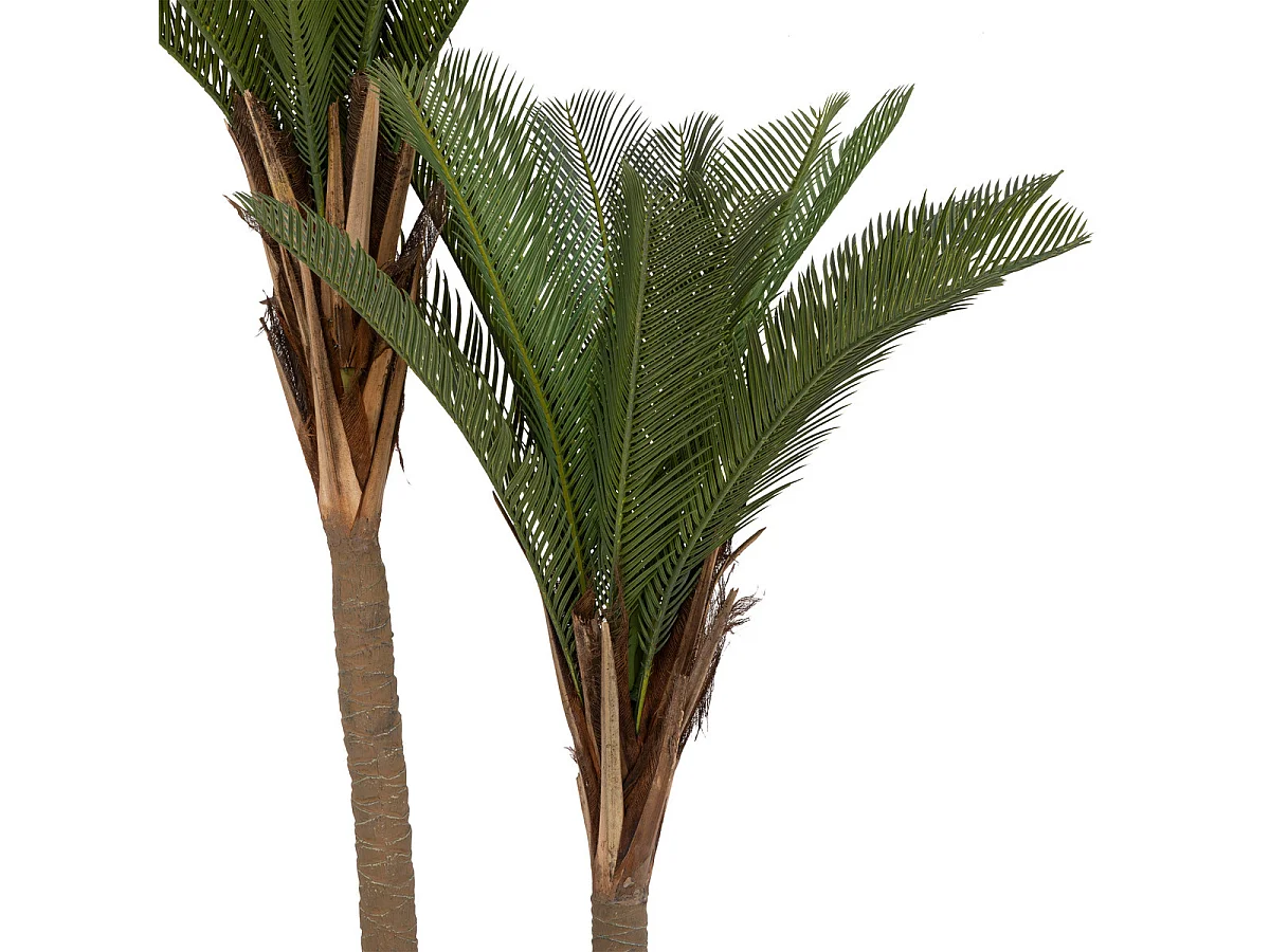 Plante artificielle Palmier 2 troncs H 180 cm