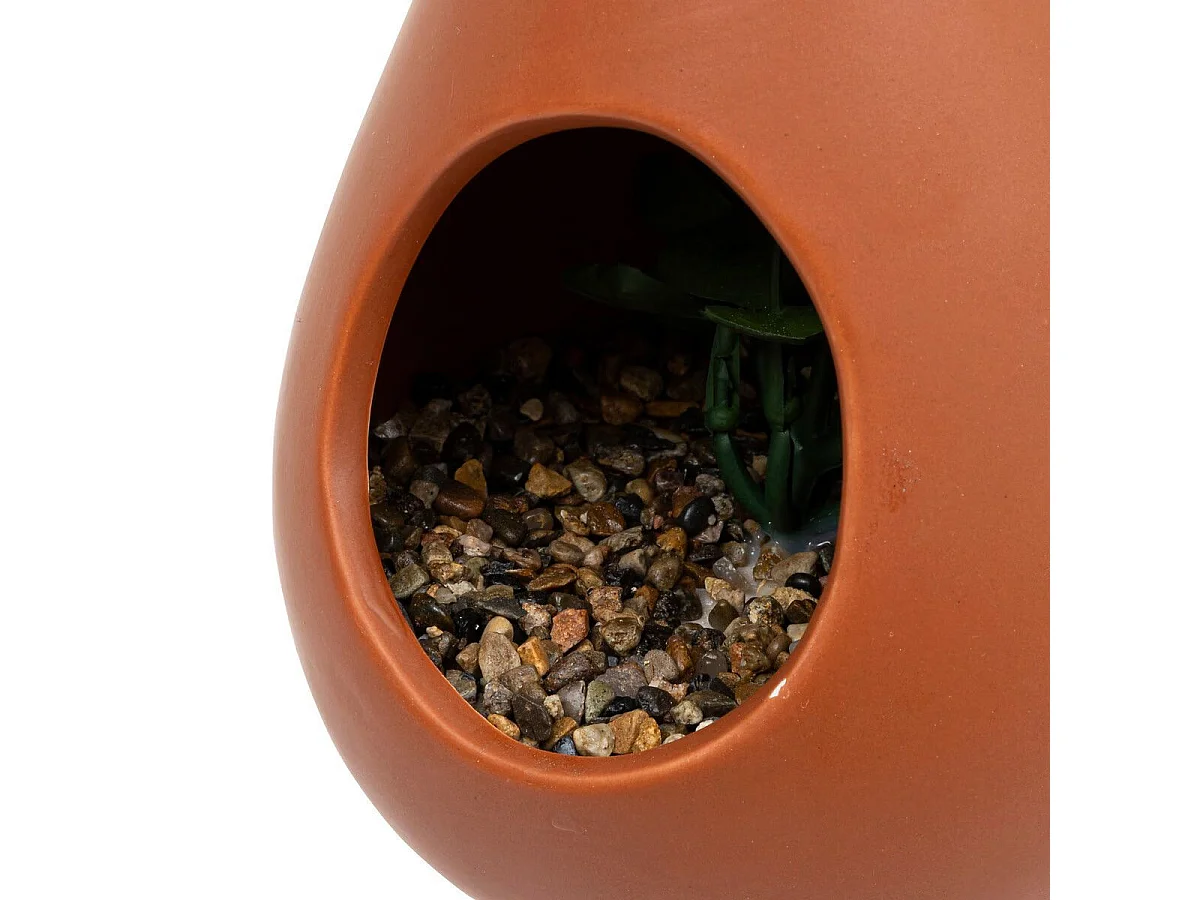 Plante artificielle suspendue dans un pot en céramique Terracotta H 60 cm