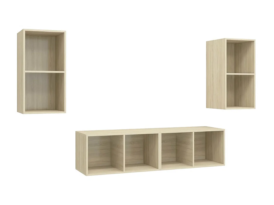 TV-Schränke,TV-Wandschränke 4 Stk. Sonoma-Eiche Holzwerkstoff -gkd256572