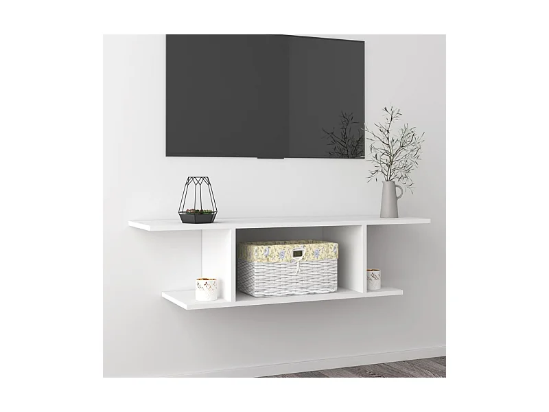TV-Wandschrank,TV-Hängeschrank Weiß 103x30x26,5 cm -gkd860672