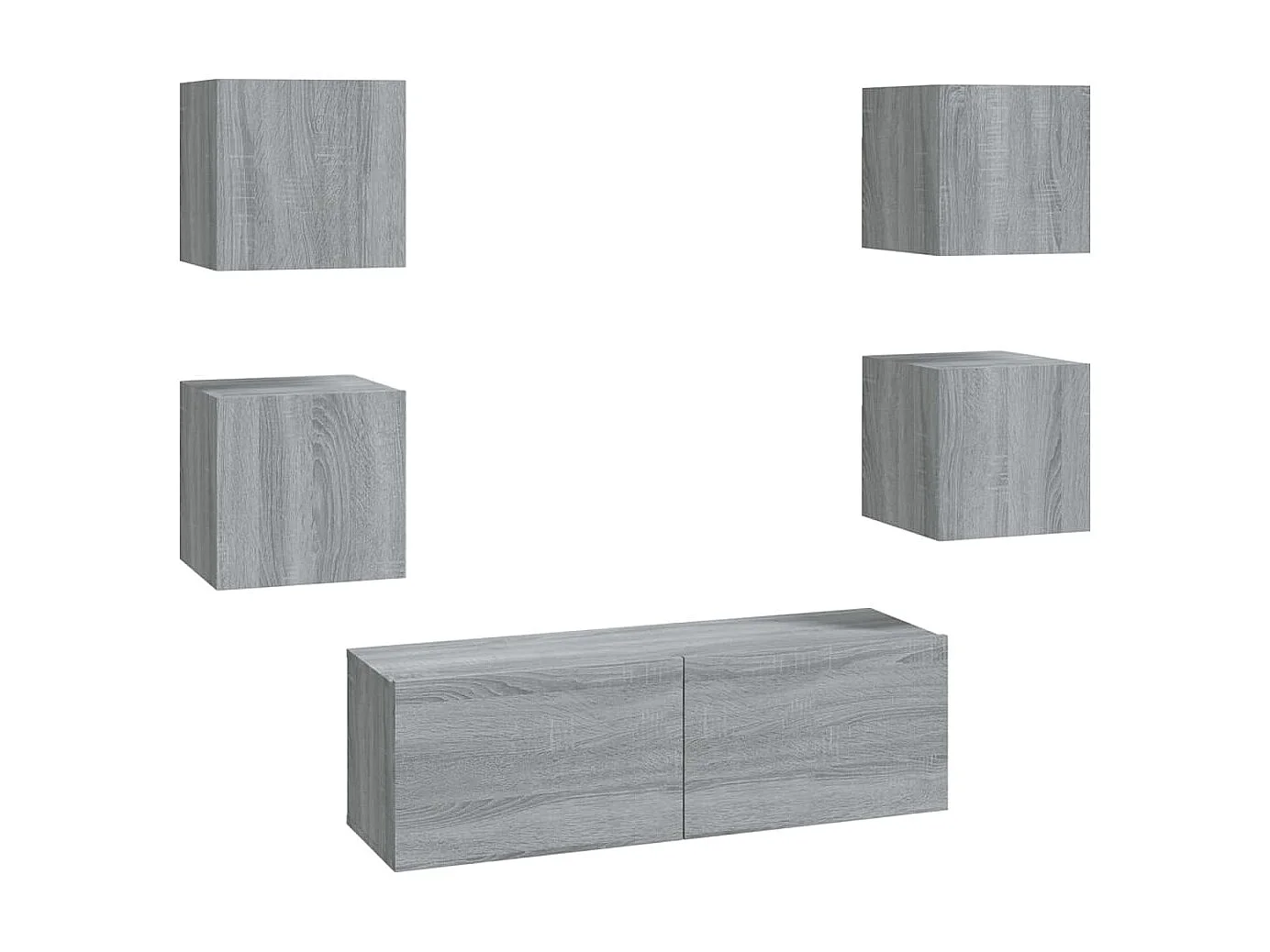 Ensemble de meubles TV muraux Sonoma gris Bois d'ingénierie GR76935