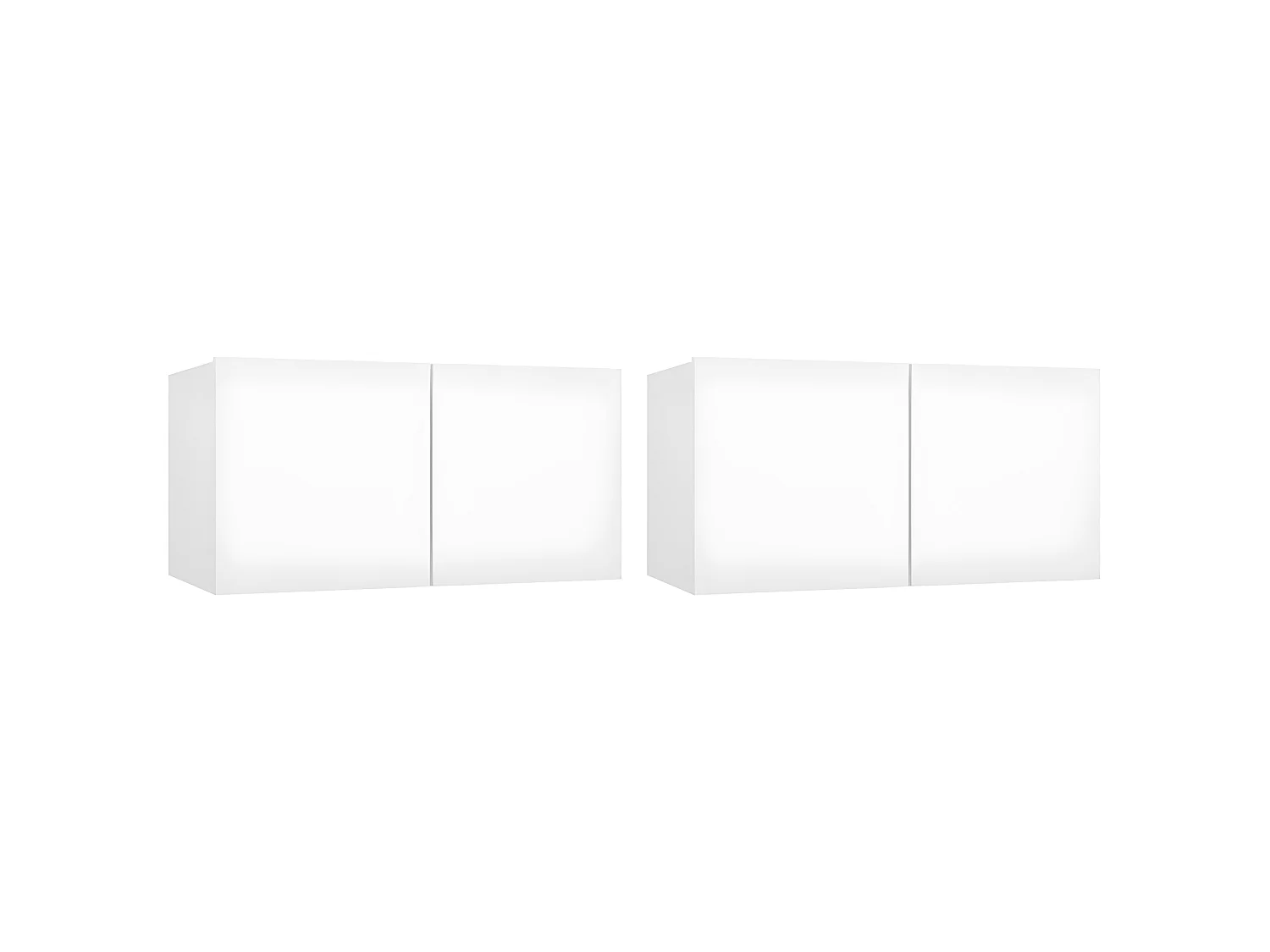 Muebles colgantes de TV 2 unidades blanco 60x30x30 cm ES68969