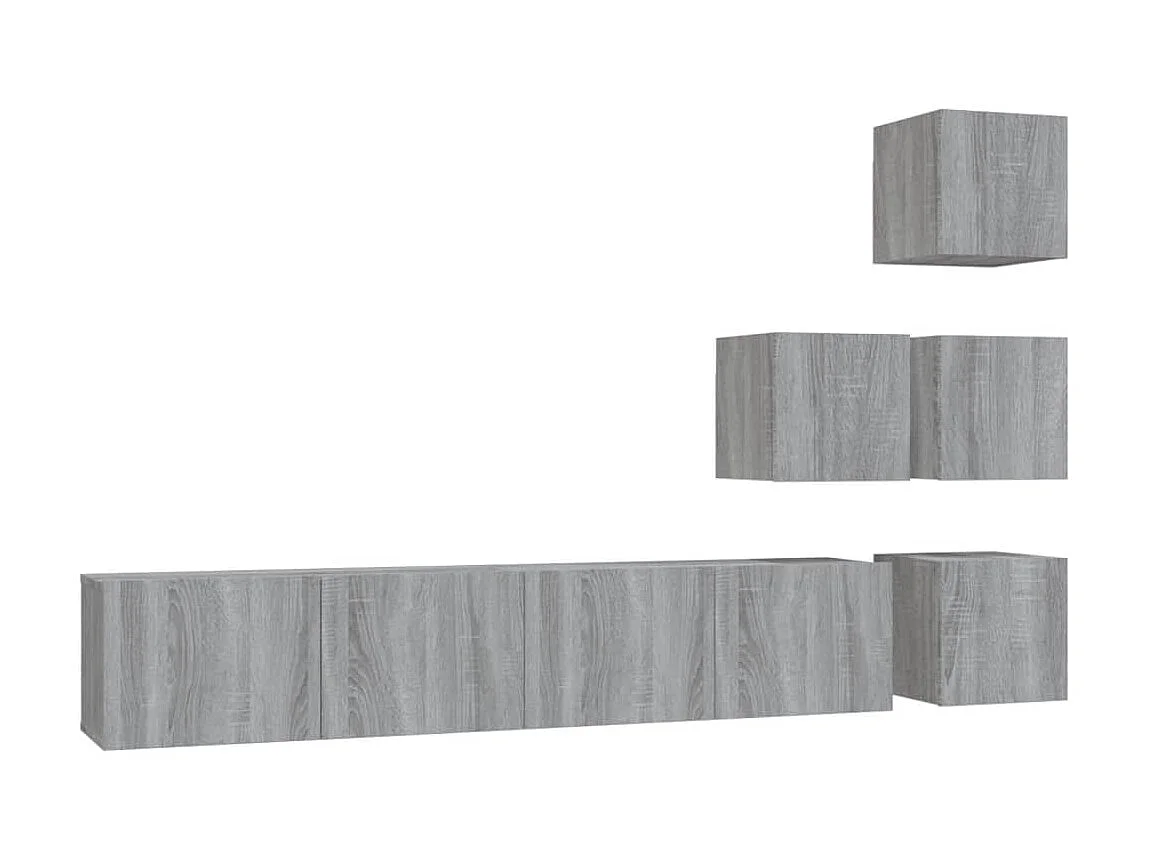 TV-Wandschrank,TV-Hängeschrank Grau Sonoma Holzwerkstoff -gkd651256