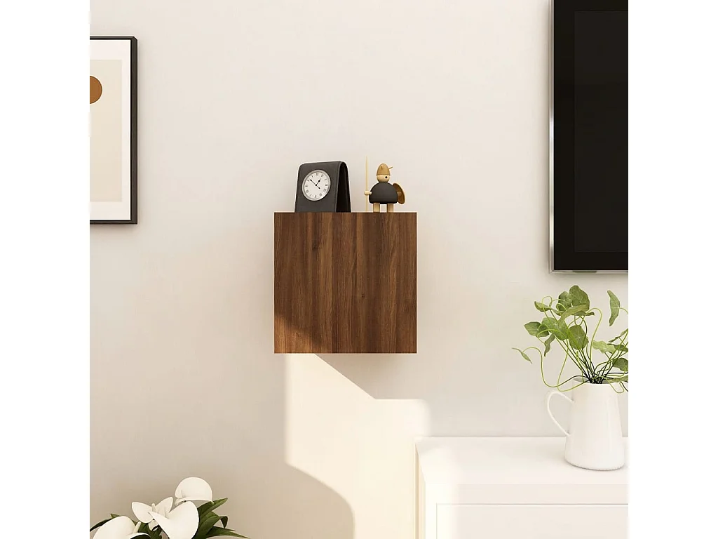 Tv-wandmeubel 30,5x30x30 cm bruin eikenkleur NL615546
