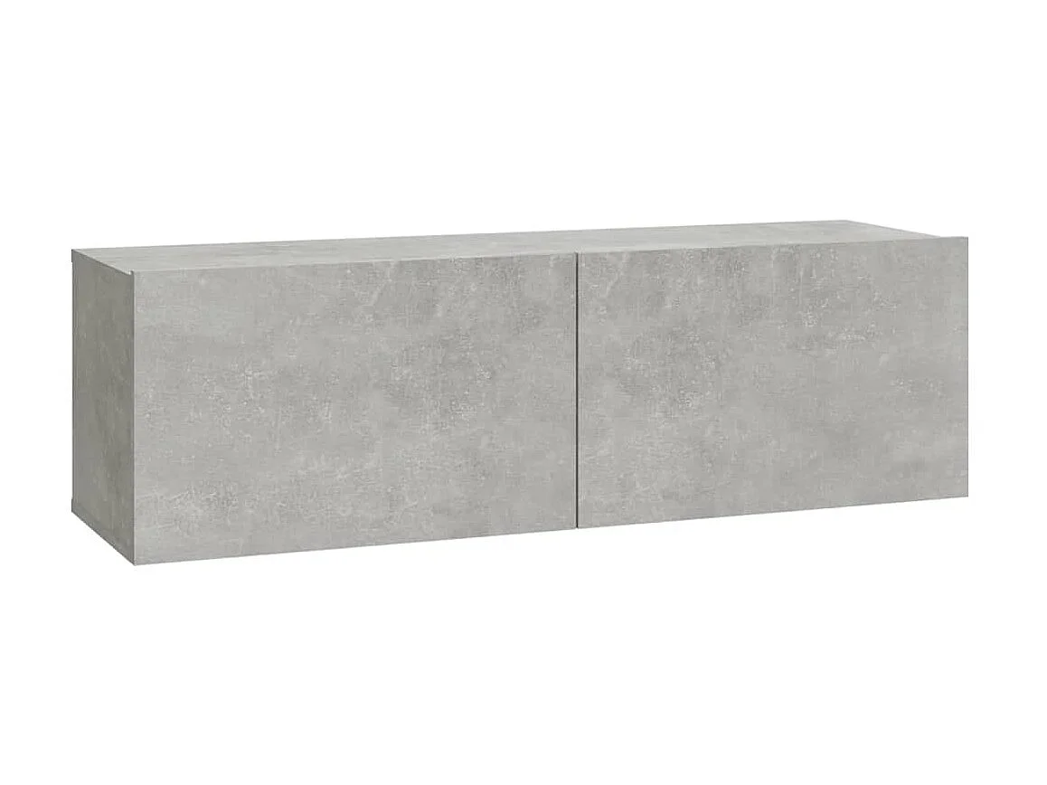 2 pcs Meubles TV suspendus Gris béton 100x30x30 cm Bois d'ingénierie LWW18967