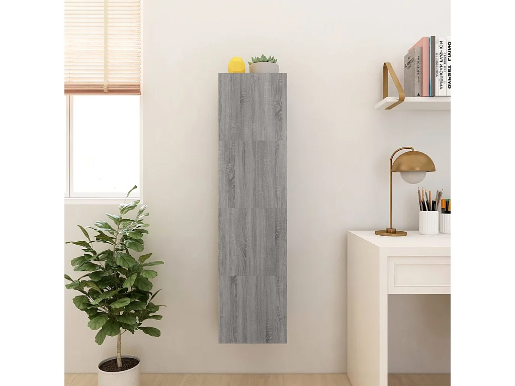 Muebles para TV de pared 4 uds gris Sonoma 30,5x30x30 cm ES48619