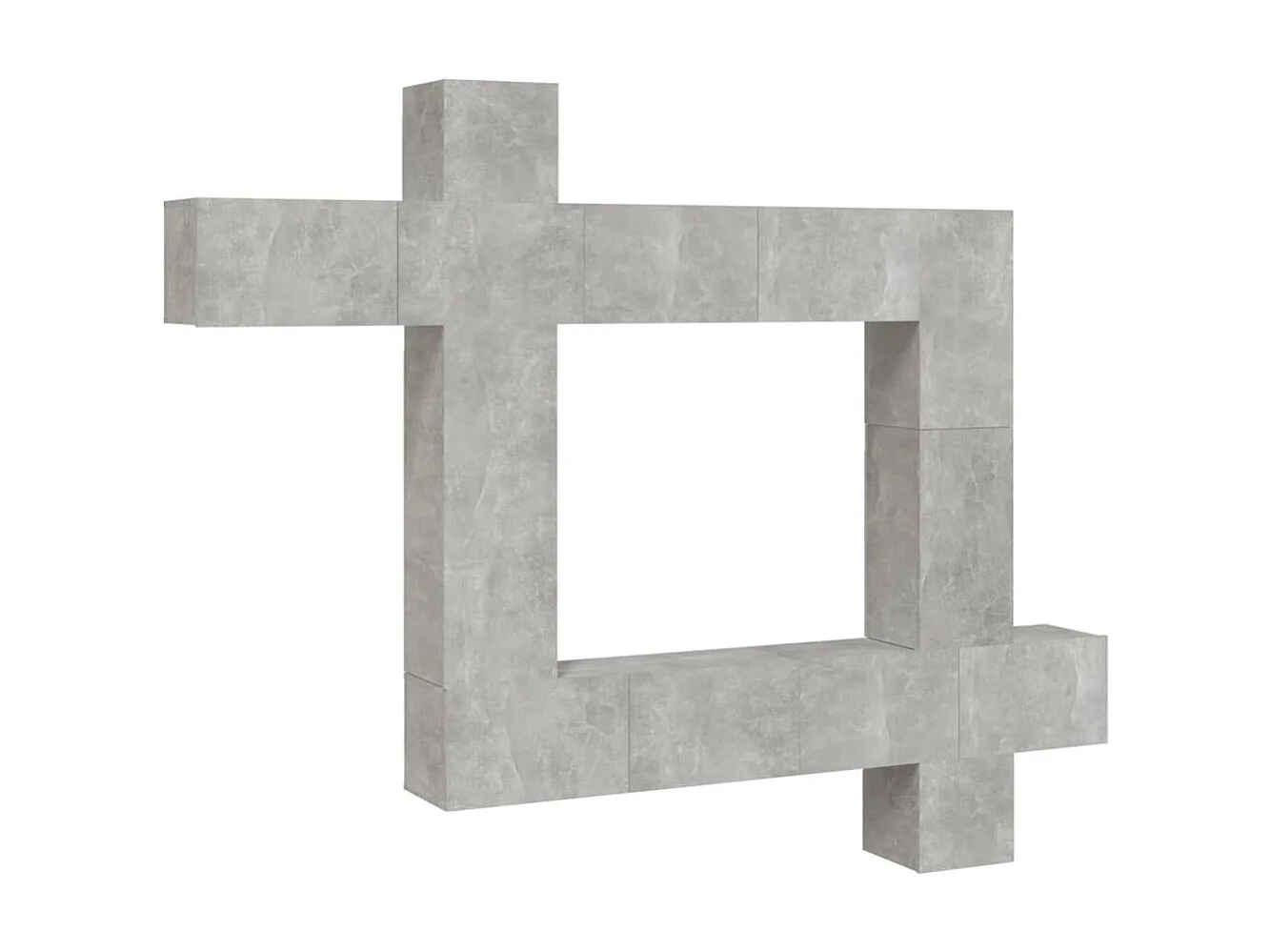 9-tlg. TV-Schrank-Set,TV-Möbel Betongrau Holzwerkstoff -gkd174340