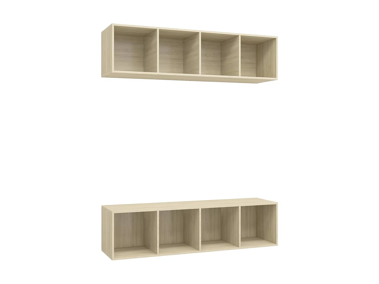 Armários de parede p/ TV 2pcs derivados madeira carvalho sonoma PT385577