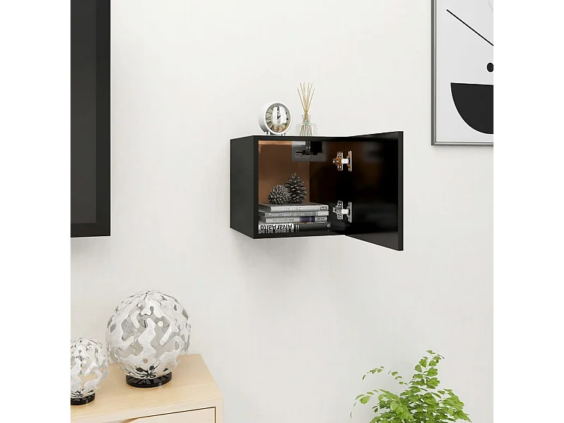 Tv-wandmeubel 30,5x30x30 cm zwart NL710020