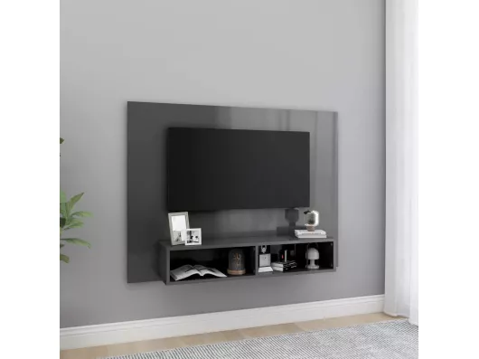 Kauf Unique TV-Wandschrank,TV-Hängeschrank Hochglanz-Grau 120x23,5x90 cm Holzwerkstoff -gkd727981