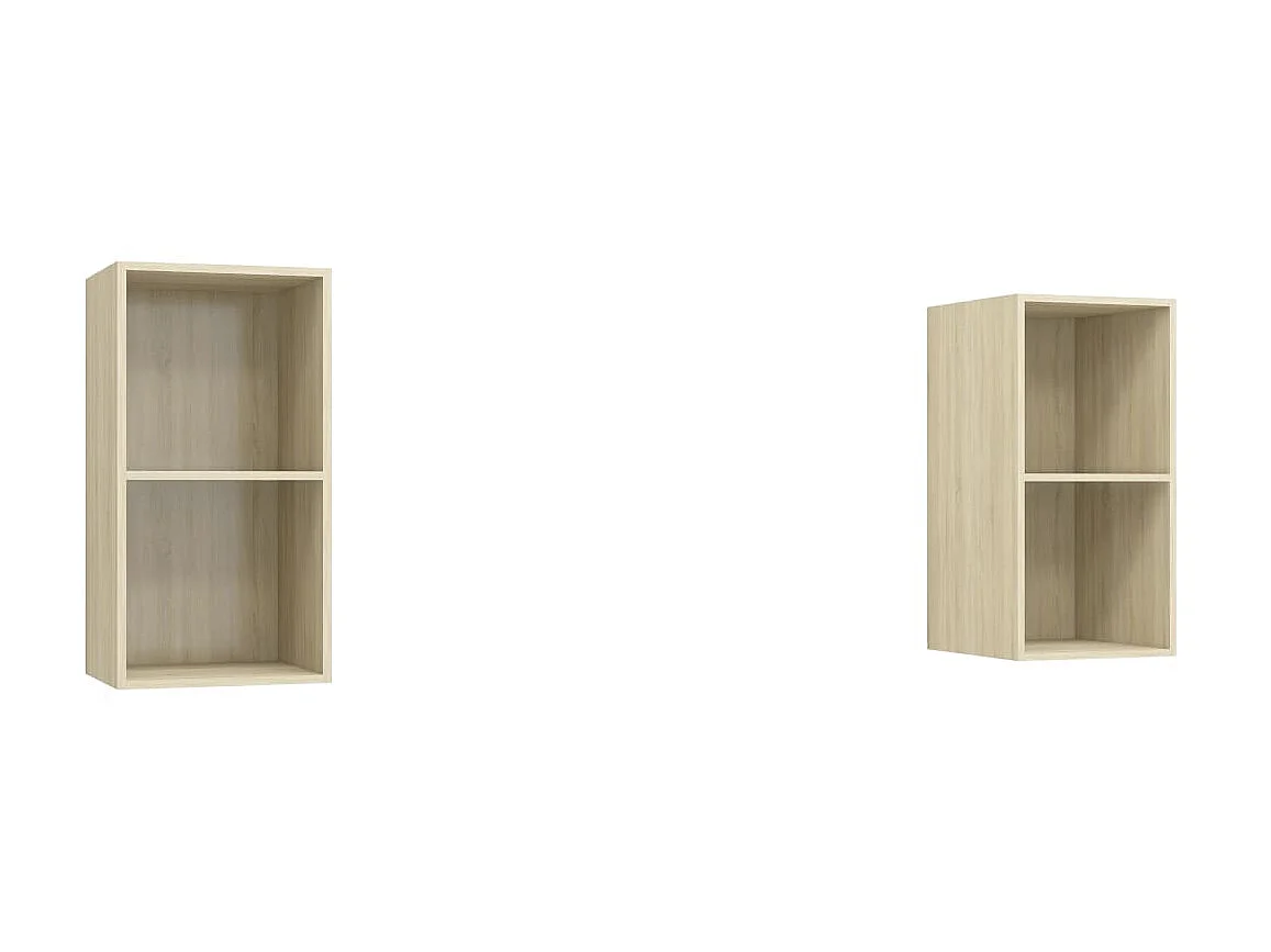 Armários de parede TV 2 pcs derivados madeira carvalho sonoma PT220967