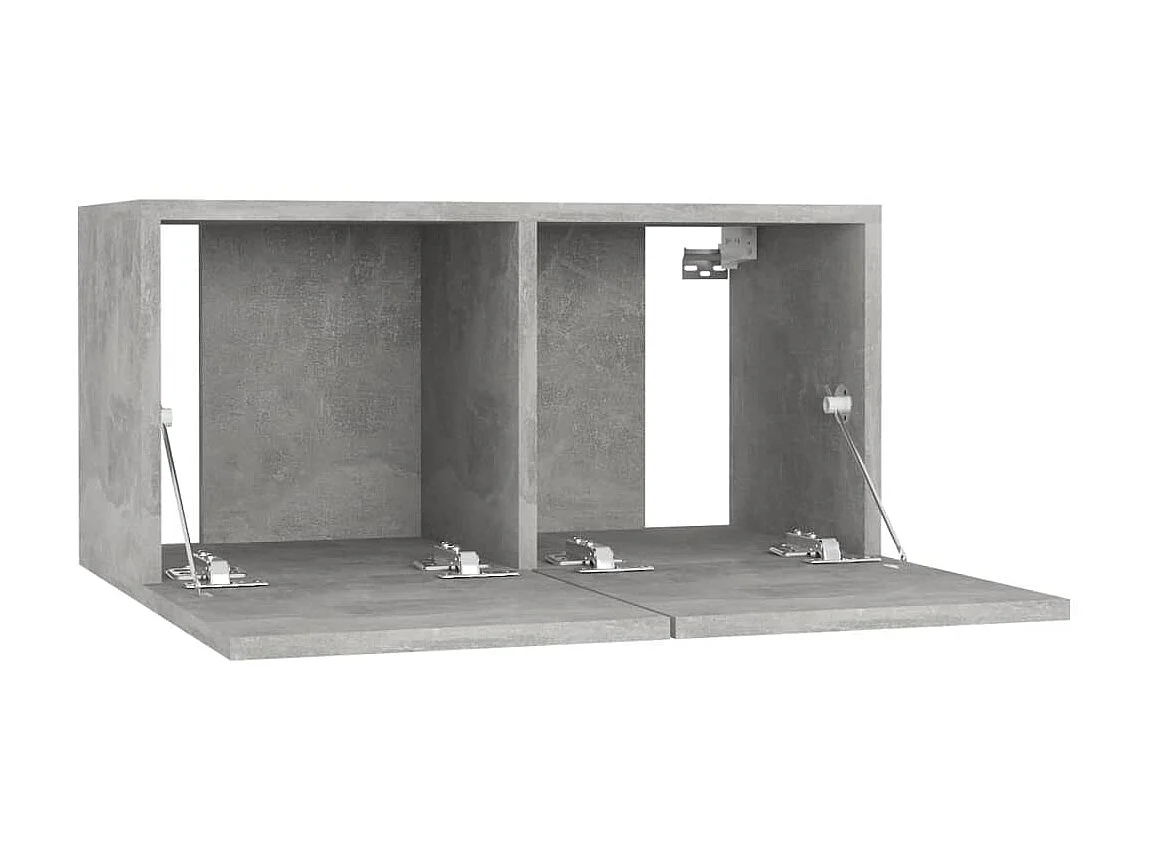 Meuble TV suspendu Gris béton 60x30x30 cm LWW49000