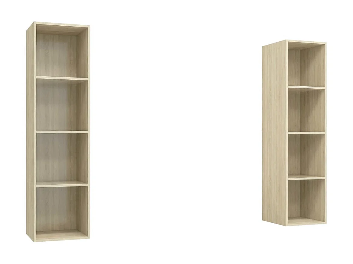 2 pcs Meubles TV suspendus chêne sonoma Aggloméré LWW51350