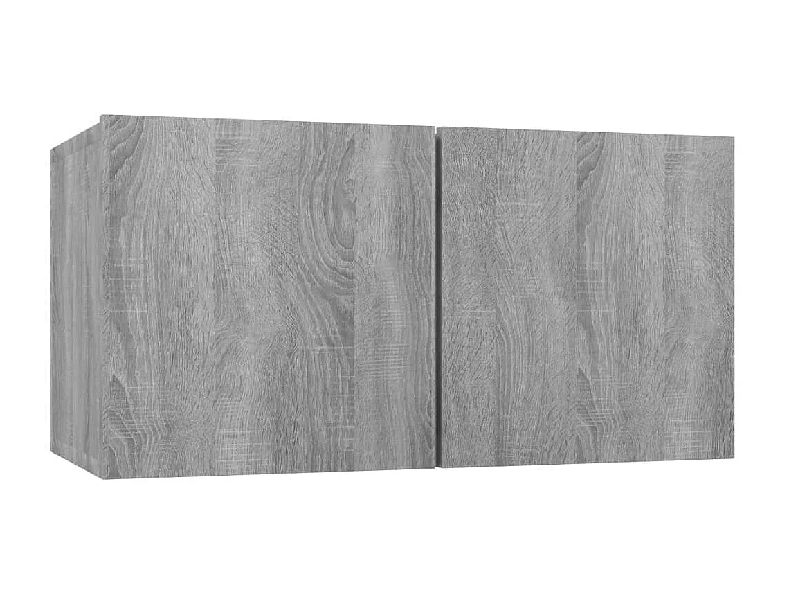 3 pcs Meubles TV suspendus Sonoma gris 60x30x30 cm Bois LWW68229