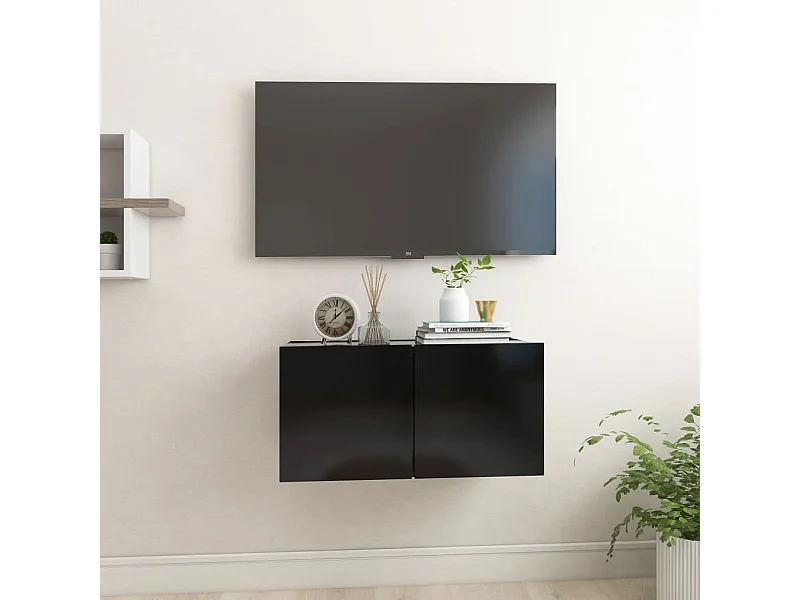 Tv-hangmeubel 60x30x30 cm zwart NL444425