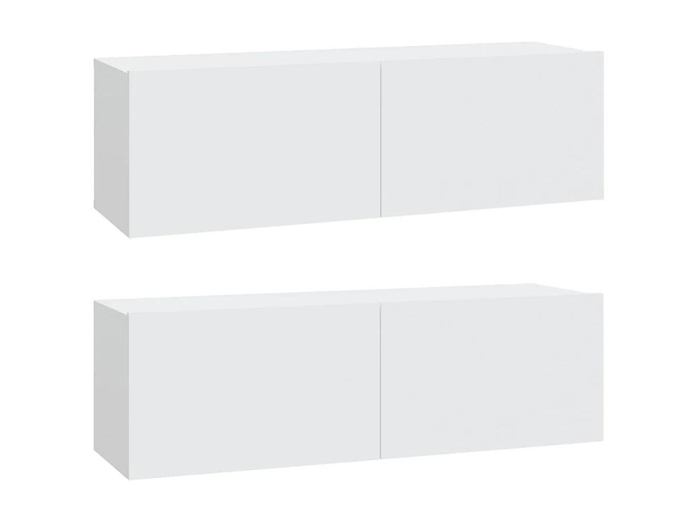 2 pcs Meubles TV suspendus Blanc 100x30x30 cm Bois d'ingénierie LWW55006