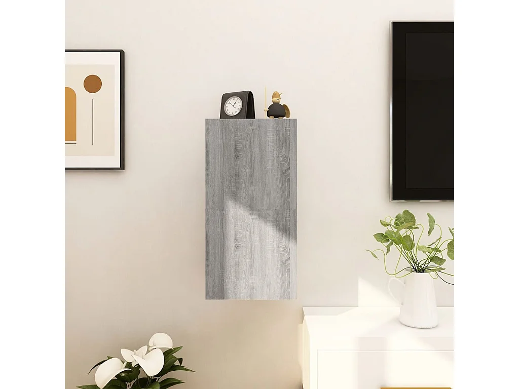 2 pcs Meubles TV suspendus Sonoma gris 30,5x30x30 cm LWW46493