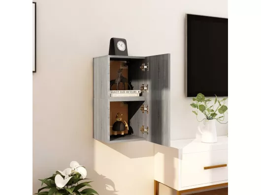 Kauf Unique TV-Wandschrank,TV-Hängeschrank 2 Stk. Grau Sonoma 30,5x30x30 cm -gkd531133