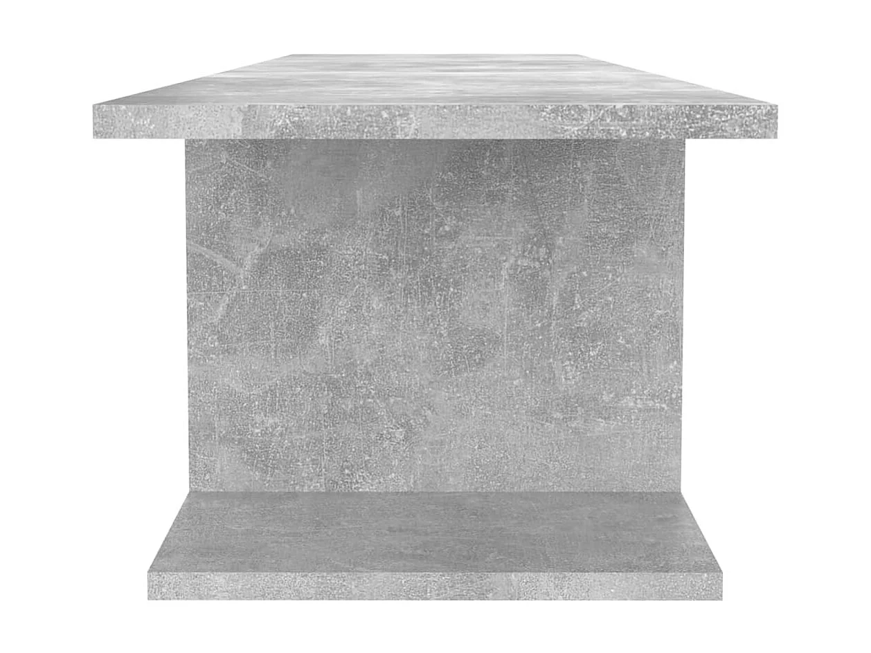 Meuble TV suspendu Gris béton 103x30x26,5 cm LWW27726