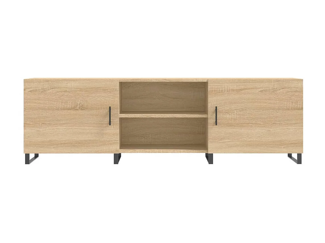 Meuble TV chêne sonoma 150x30x50 cm bois d'ingénierie BE13348