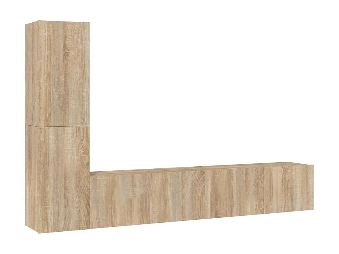 Ensemble de meubles TV 4 pcs Chêne sonoma Bois d'ingénierie BE39344