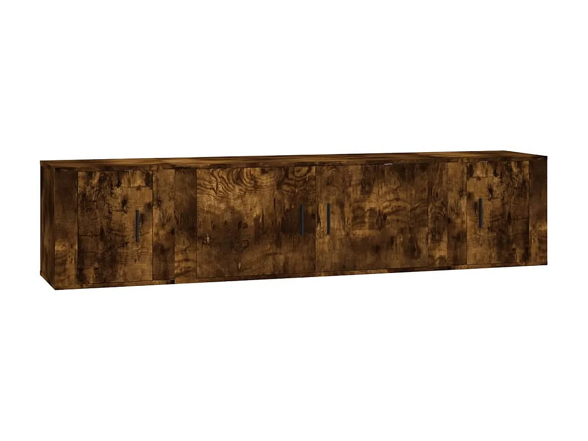 Ensemble de meubles TV 3 pcs Chêne fumé Bois d'ingénierie BE19421