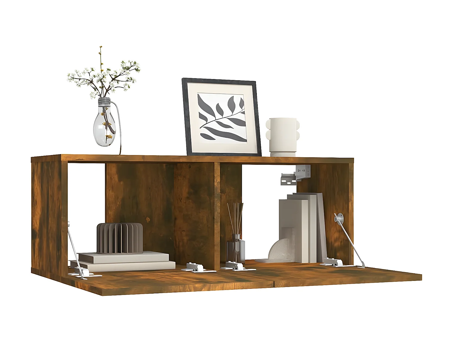 TV-Schrank,TV-Möbel Räuchereiche 80x30x30 cm Holzwerkstoff -gkd886521